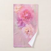 Mooie Roze & Witte Anjers Foto Handdoek (Handdoek)