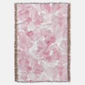Mooie Roze Witte Bloem Deken (Voorkant Verticaal)