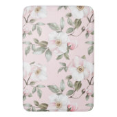 Mooie Roze Witte Bloemen   Badmat (Voorkant Verticaal)
