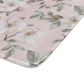 Mooie Roze Witte Bloemen Bruidsdouche Snijplank (Hoek)