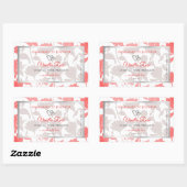 Mooie Roze Witte Bloemen Patroon Product Labels (Vel)