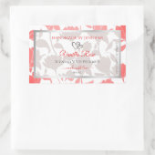 Mooie Roze Witte Bloemen Patroon Product Labels (Tas)