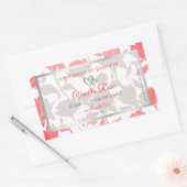 Mooie Roze Witte Bloemen Patroon Product Labels (Envelop)