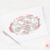 Mooie Roze Witte Bloemen Patroon Product Labels (Envelop)