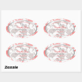 Mooie Roze Witte Bloemen Patroon Product Labels (Vel)