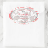 Mooie Roze Witte Bloemen Patroon Product Labels (Tas)