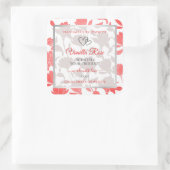 Mooie Roze Witte Bloemen Patroon Product Labels (Tas)