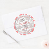 Mooie Roze Witte Bloemen Patroon Product Labels (Envelop)