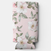 Mooie Roze Witte Bloemen   Seltzer Blikjeskoeler (Achterkant)