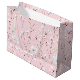 Mooie Roze Witte Bloemige Bruidsdouche Groot Cadeauzakje