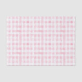 Mooie Roze Witte Gestreepte Plaid Bruidsfeest Tissuepapier (Voorkant)