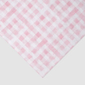 Mooie Roze Witte Gestreepte Plaid Bruidsfeest Tissuepapier (Detail)
