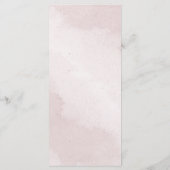 mooie roze witte kaneel roos florale groen menu (Achterkant)