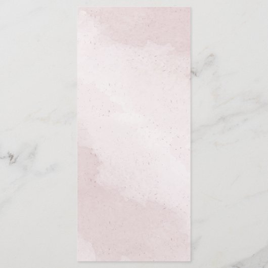 mooie roze witte kaneel roos florale groen menu (Achterkant)