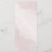 Mooie roze witte navy blauwe bloem groen menu (Achterkant)