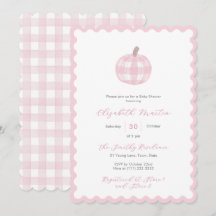 Mooie Roze Witte Pompoen Baby Meisje Shower
