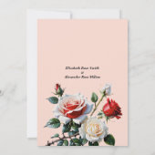 Mooie roze witte rode rozen Probediner Kaart (Achterkant)