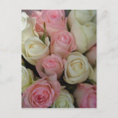 Mooie roze witte rozen bloem Bouquet Briefkaart (Voorkant)