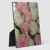 Mooie roze witte rozen bloem Bouquet Fotoplaat (Zijkant)