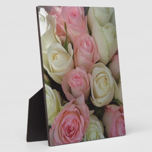 Mooie roze witte rozen bloem Bouquet Fotoplaat (Zijkant)