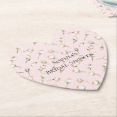 Mooie Roze Witte Rozen Bloemrijke Bruidsdouche Kartonnen Onderzetters (Gekanteld)