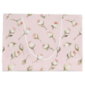 Mooie Roze Witte Rozen Bloemrijke Bruiloft Shower Groot Cadeauzakje (Achterkant)