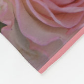 Mooie roze witte rozen, liefdesbank fleece deken (Hoek)