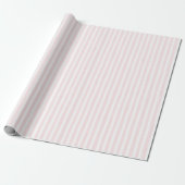 Mooie Roze Witte Strepen Bruidsdouche Cadeaupapier (Uitgerold)