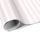 Mooie Roze Witte Strepen Bruidsdouche Cadeaupapier (Rol Hoek)