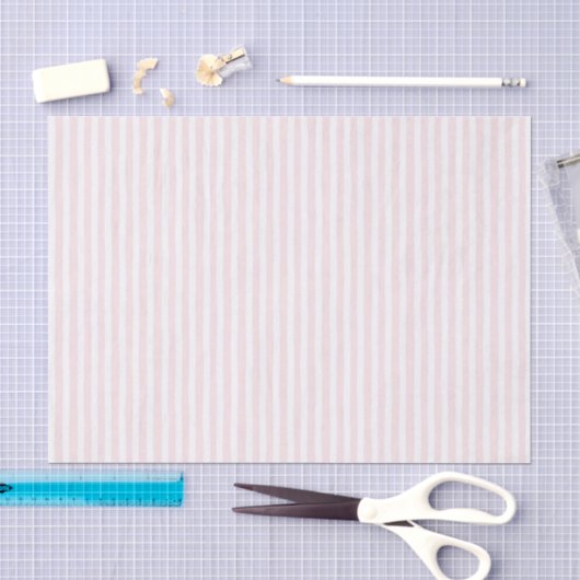 Mooie Roze Witte Strepen Bruidsdouche Tissuepapier (Craft)
