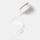 Mooie Roze Witte Strepen Grosgrain Lint (Achterkant)