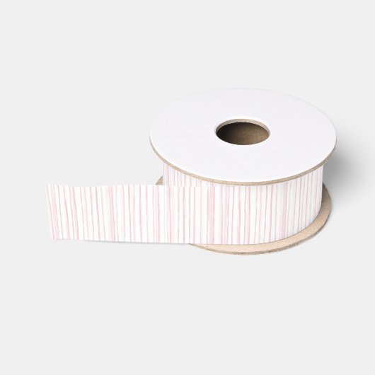 Mooie Roze Witte Strepen Grosgrain Lint (Spoel)