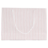 Mooie Roze Witte Strepen Verjaardag Groot Cadeauzakje (Achterkant)