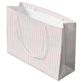 Mooie Roze Witte Strepen Verjaardag Groot Cadeauzakje (Achterkant Gekanteld)