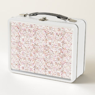 Mooie roze witte vintage bloemendesign