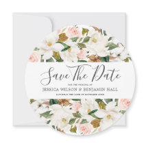 Mooie Roze & Witte Waterverf Bloemen Bruiloft