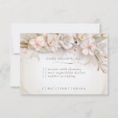 Mooie Roze Witte Waterverf Flowers RSVP (Achterkant)