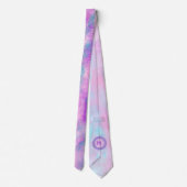 Mooie Roze Wolken Monogram Stropdas (Achterkant)