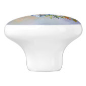 Mooie roze zachte pastel bloemen lade keramische knop (Zijkant)