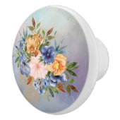 Mooie roze zachte pastel bloemen lade keramische knop (Rechts)