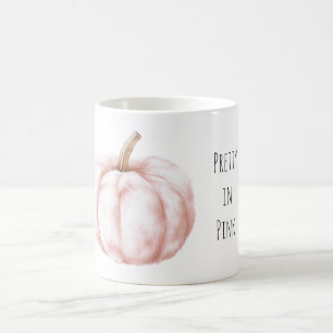 Mooie Roze Zachte Vacht Pompoen Koffiemok