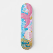 Mooie roze zeemeermin persoonlijk skateboard (Voorkant)