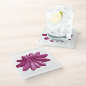 Mooie roze zeester glazen onderzetter (Schuin)