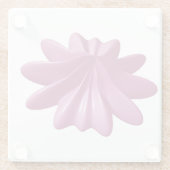 Mooie roze zeester glazen onderzetter (Achterkant)