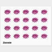 Mooie roze zeester vierkante sticker (Vel)