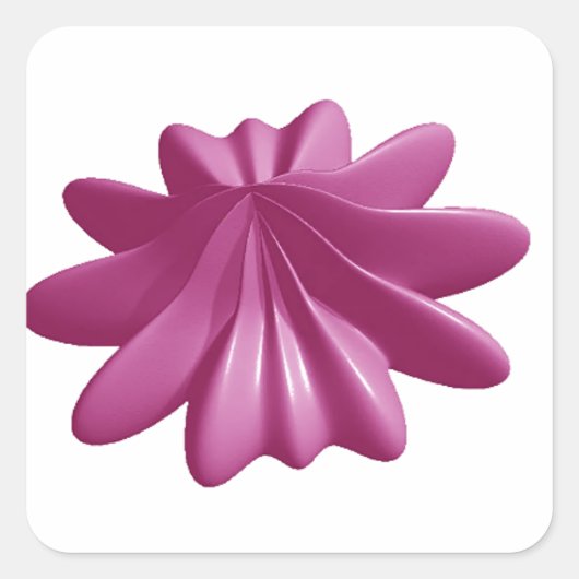 Mooie roze zeester vierkante sticker (Voorkant)