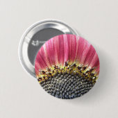 Mooie Roze Zonnebloem Knop Ronde Button 5,7 Cm (Voorkant /achterkant)