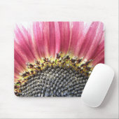 Mooie roze zonnebloem Mousepad Muismat (Met muis)