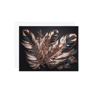 Mooie Roze & Zwarte Decoratieveren Briefkaart