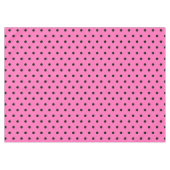 Mooie Roze Zwarte Stippen Tafelkleed (Voorkant (Horizontaal))